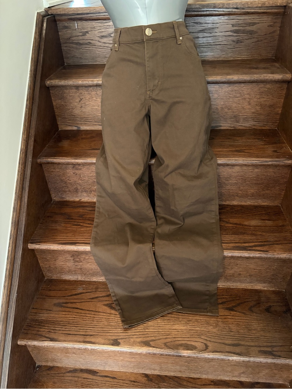 Lee Mid Rise Pants in Brown
